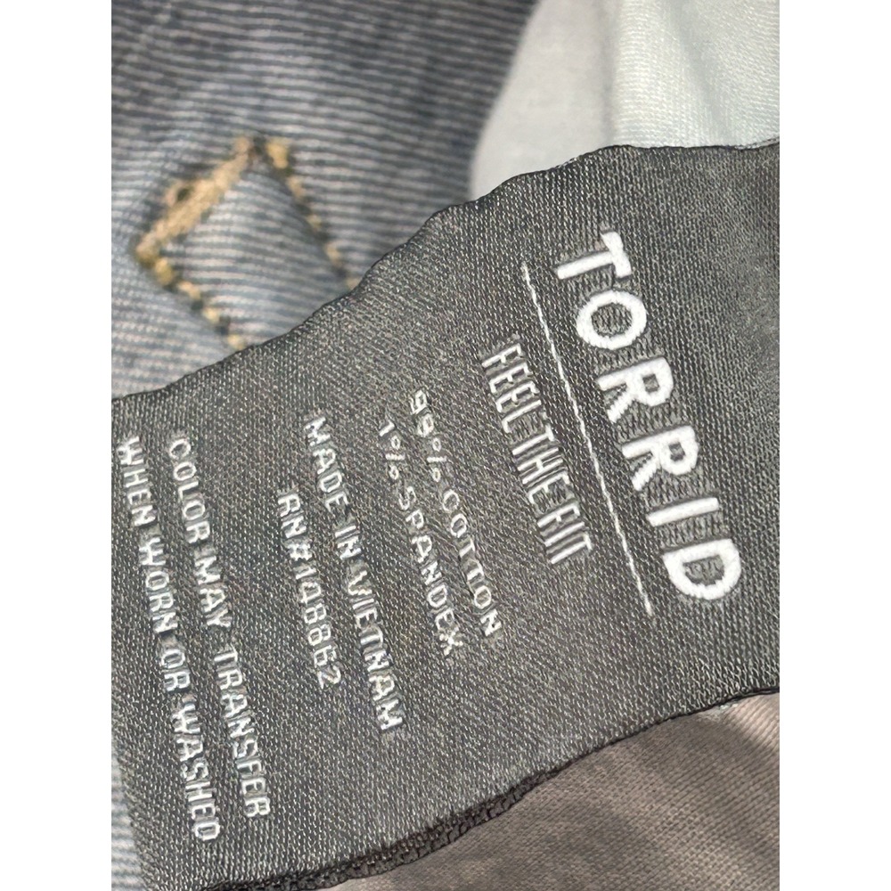 torrid Dark Blue Distressed Boyfriend Jeans - Picture 7 of 11